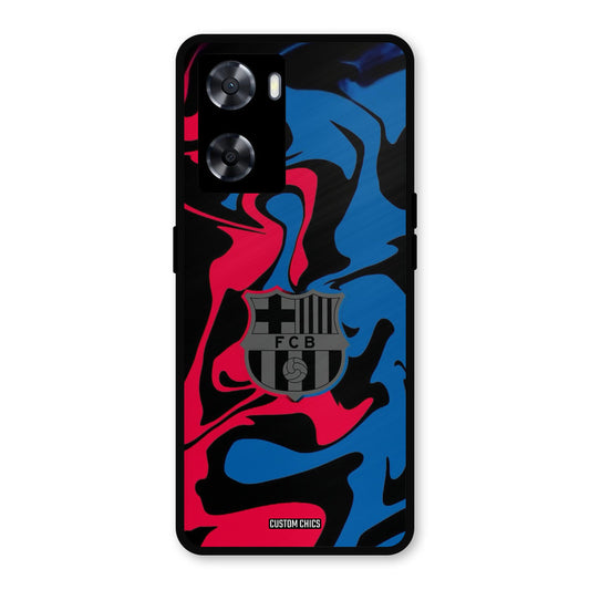 FC Barcelona Comic Oppo A57 2022 Mobile Back Cover - Sports PrintShield Case