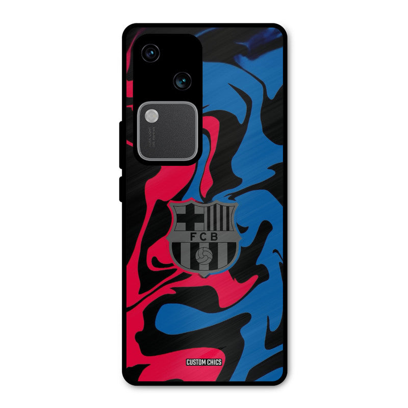 FC Barcelona Comic Vivo V30 Mobile Back Cover - Sports PrintShield Case