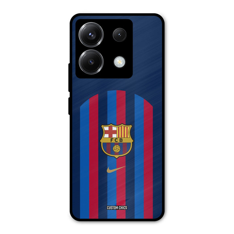 FCB Stripes Poco X6 Mobile Back Cover - Sports PrintShield Case
