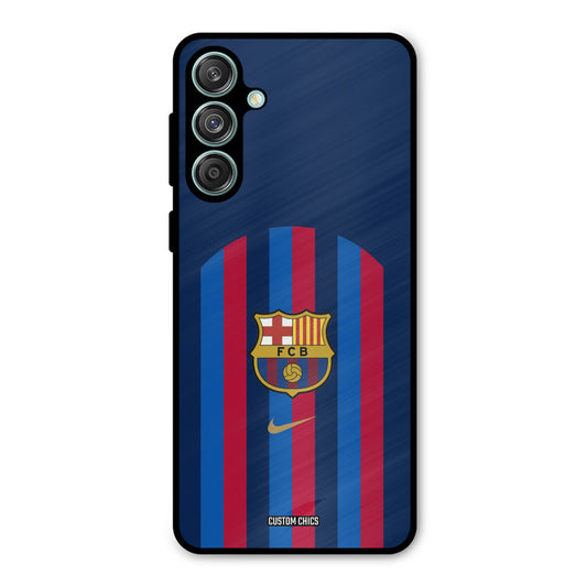FCB Stripes Samsung Galaxy M55 5G Mobile Back Cover - Sports PrintShield Case