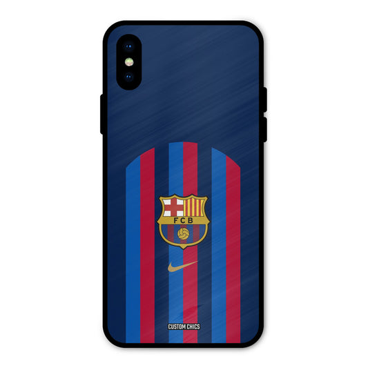 FCB Stripes iPhone X Mobile Back Cover - Sports PrintShield Case
