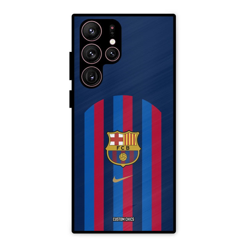 FCB Stripes Samsung Galaxy S22 Ultra Mobile Back Cover - Sports PrintShield Case