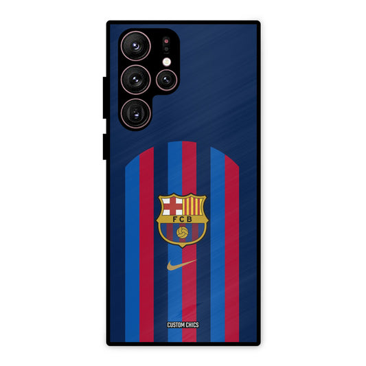 FCB Stripes Samsung Galaxy S22 Ultra Mobile Back Cover - Sports PrintShield Case