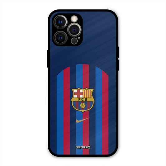 FCB Stripes  iPhone 12 Pro Max Mobile Back Cover - Sports PrintShield Case