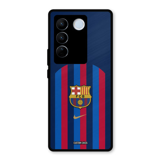 FCB Stripes Vivo V27 Pro Mobile Back Cover - Sports PrintShield Case
