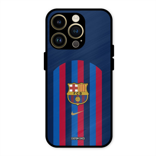 FCB Stripes  iPhone 14 Pro Mobile Back Cover - Sports PrintShield Case