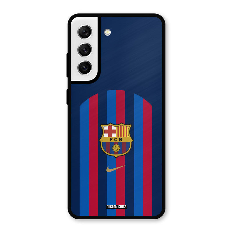 FCB Stripes Samsung Galaxy S21 FE 5G Mobile Back Cover - Sports PrintShield Case