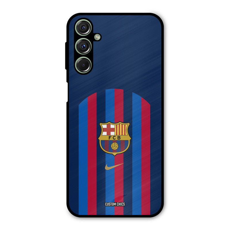 FCB Stripes Samsung Galaxy M34 Mobile Back Cover - Sports PrintShield Case