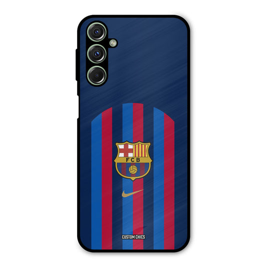 FCB Stripes Samsung Galaxy M34 Mobile Back Cover - Sports PrintShield Case