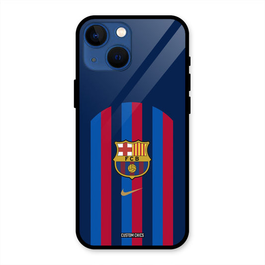 FCB Stripes iPhone 13 Mini Mobile Back Cover - Sports PrintShield Case