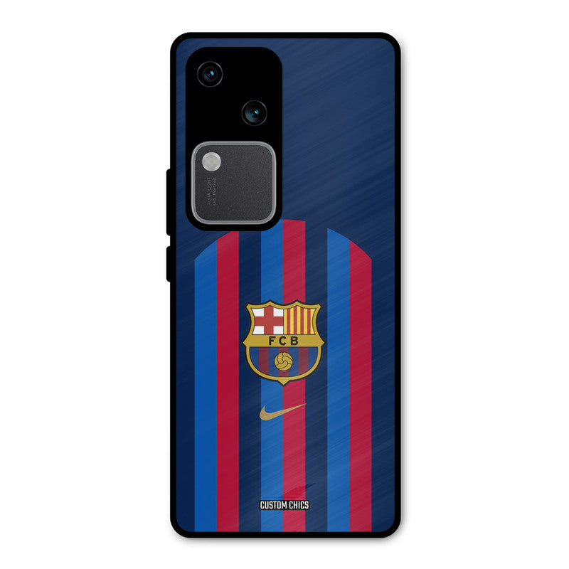 FCB Stripes Vivo V30 Mobile Back Cover - Sports PrintShield Case
