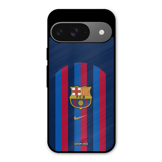 FCB Stripes Google Pixel 9 Mobile Back Cover - Sports PrintShield Case