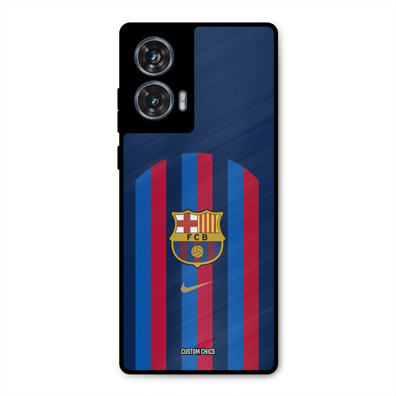 FCB Stripes Moto G96 Mobile Back Cover - Sports PrintShield Case