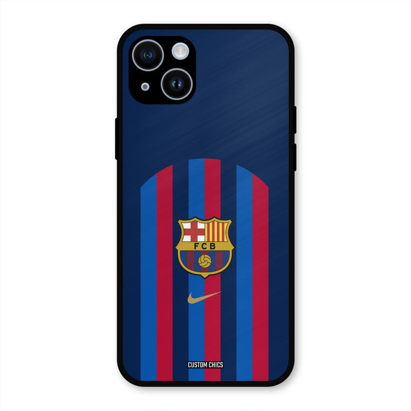 FCB Stripes  iPhone 14 Mobile Back Cover - Sports PrintShield Case