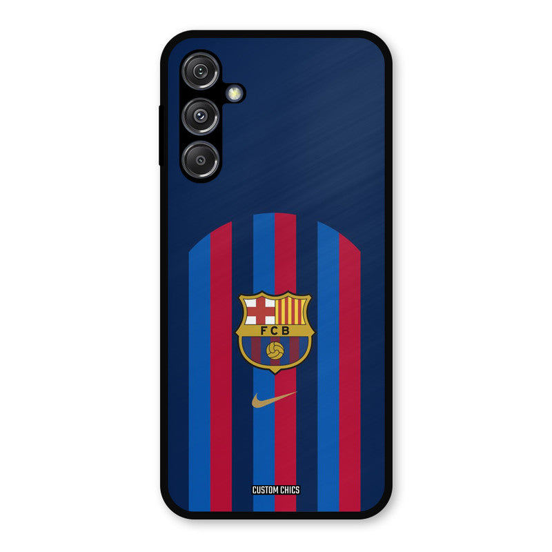 FCB Stripes Samsung Galaxy M34 5G Mobile Back Cover - Sports PrintShield Case