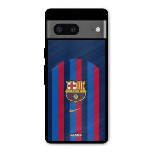 FCB Stripes Google Pixel 7 Mobile Back Cover - Sports PrintShield Case