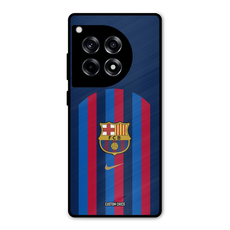 FCB Stripes OnePlus 12R Mobile Back Cover - Sports PrintShield Case