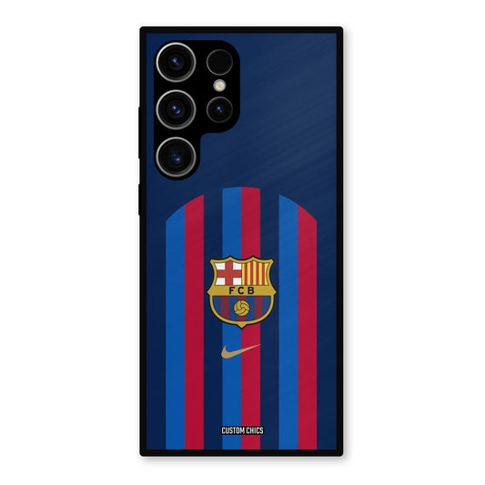 FCB Stripes Samsung Galaxy S23 Ultra Mobile Back Cover - Sports PrintShield Case