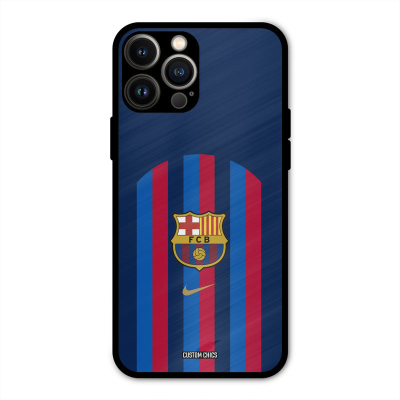 FCB Stripes  iPhone 13 Pro Max Mobile Back Cover - Sports PrintShield Case