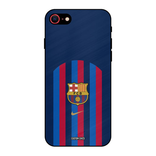 FCB Stripes iPhone SE 2020 Mobile Back Cover - Sports PrintShield Case