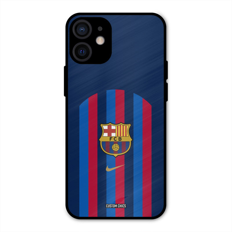 FCB Stripes iPhone 12 Mini Mobile Back Cover - Sports PrintShield Case