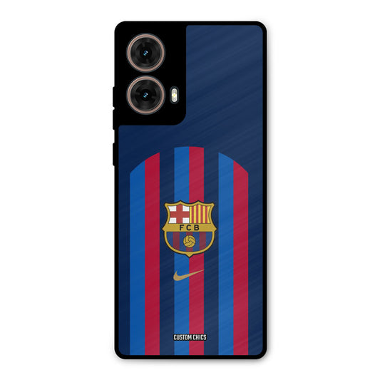 FCB Stripes Moto G85 Mobile Back Cover - Sports PrintShield Case
