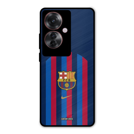 FCB Stripes Oppo F25 Pro Mobile Back Cover - Sports PrintShield Case