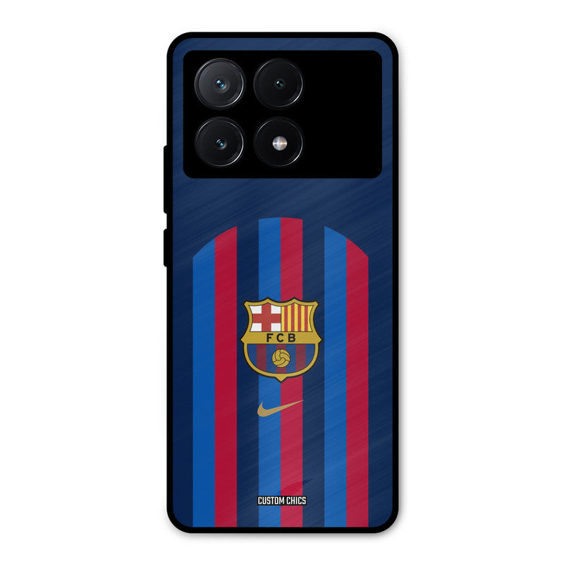 FCB Stripes Poco X6 Pro Mobile Back Cover - Sports PrintShield Case