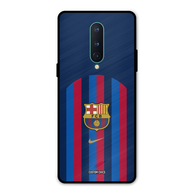 FCB Stripes Oneplus 8 Mobile Back Cover - Sports PrintShield Case