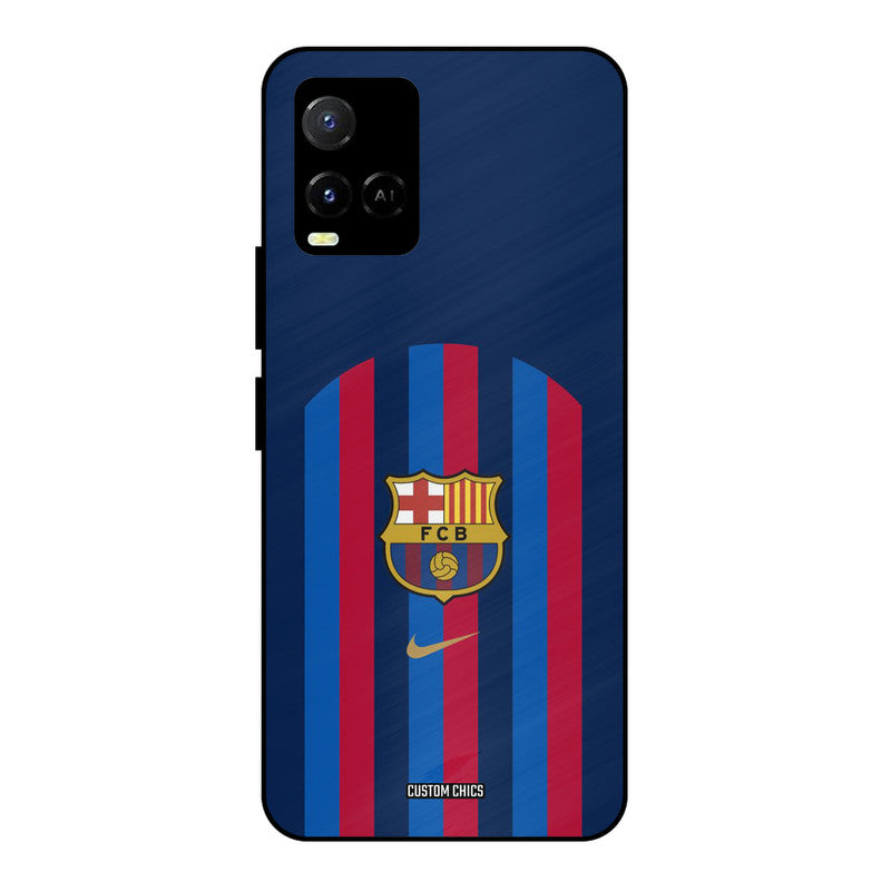 FCB Stripes Vivo Y33s Mobile Back Cover - Sports PrintShield Case