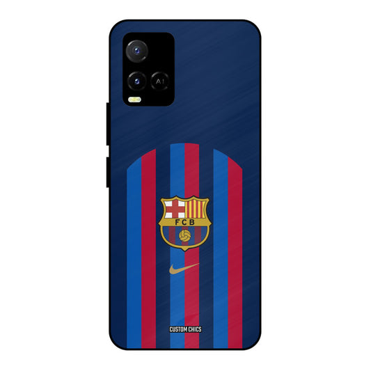 FCB Stripes Vivo Y33s Mobile Back Cover - Sports PrintShield Case