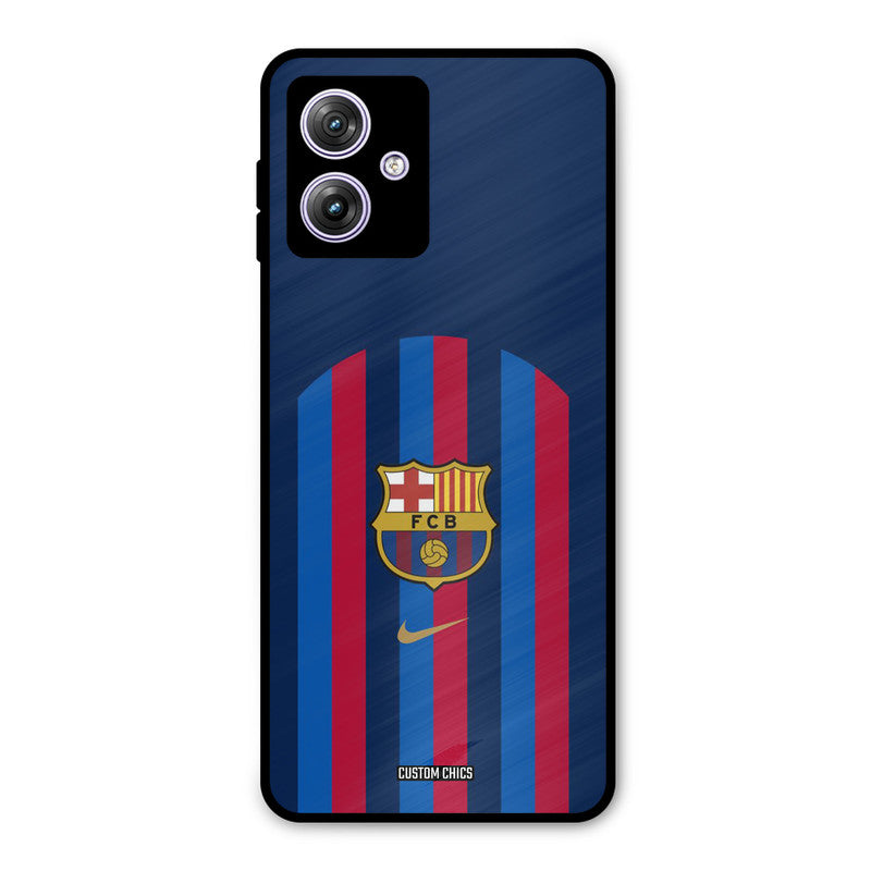 FCB Stripes Moto G54 Mobile Back Cover - Sports PrintShield Case