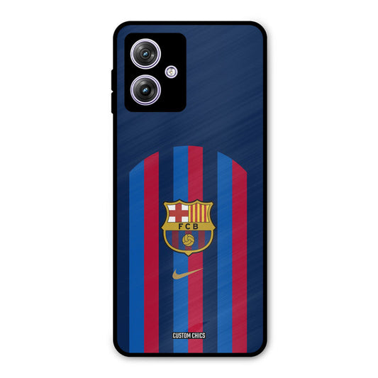 FCB Stripes Moto G54 Mobile Back Cover - Sports PrintShield Case