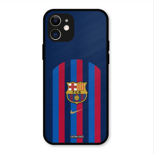 FCB Stripes  iPhone 12 Mobile Back Cover - Sports PrintShield Case