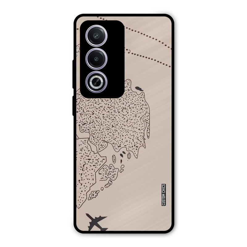 First Half Map Oppo K12x Mobile Back Cover - Cute PrintShield Case