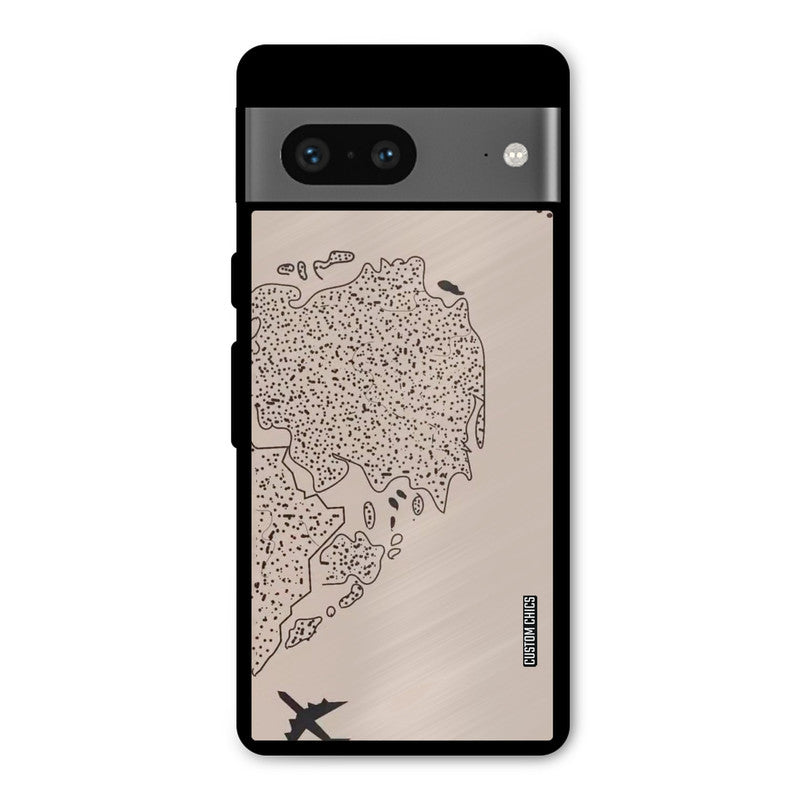 First Half Map Google Pixel 7 Mobile Back Cover - Cute PrintShield Case