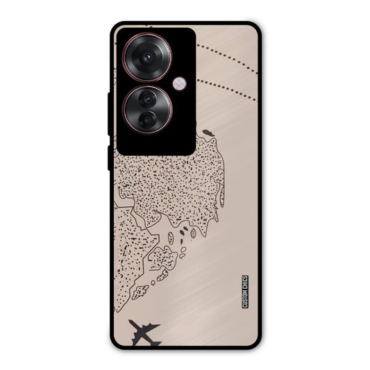 First Half Map Oppo F25 Pro Mobile Back Cover - Cute PrintShield Case