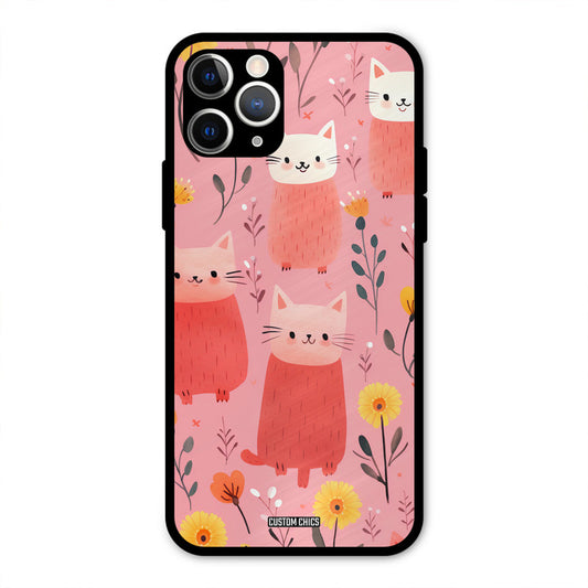 Floral Cat IPhone 11 Pro Max Mobile Back Cover - Aesthetic PrintShield Case