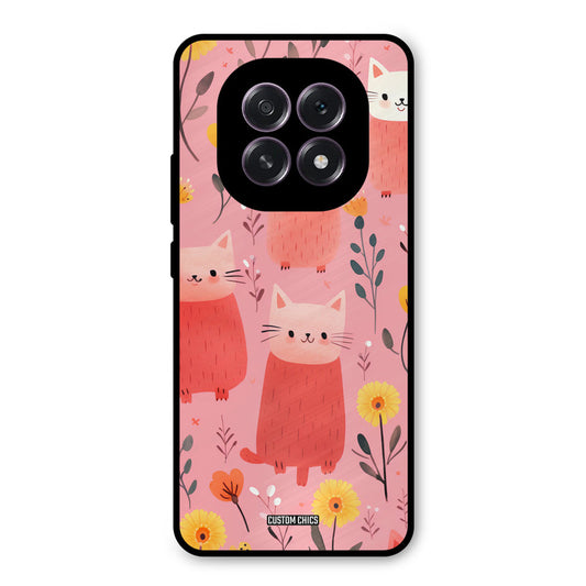 Floral Cat Oppo F29 Mobile Back Cover - Aesthetic PrintShield Case