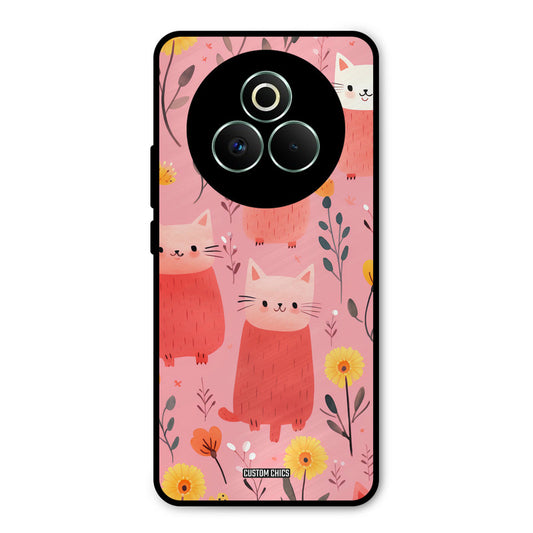 Floral Cat Realme P3 Pro 5G Mobile Back Cover - Aesthetic PrintShield Case
