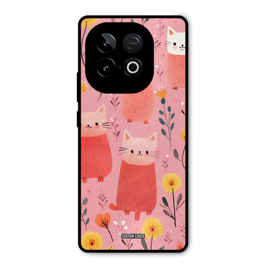 Floral Cat iQOO Neo 10 Mobile Back Cover - Aesthetic PrintShield Case