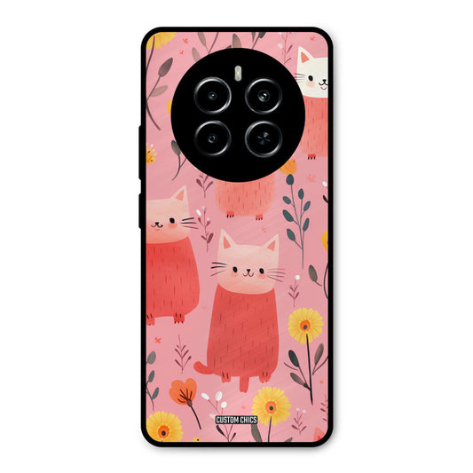 Floral Cat Realme P1 5G Mobile Back Cover - Aesthetic PrintShield Case