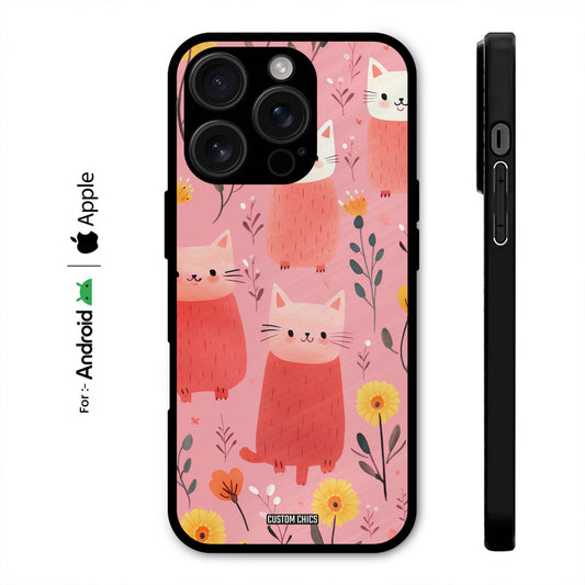 Floral Cat Case – Premium PrintShield Mobile Cover
