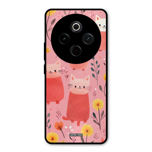 Floral Cat iQoo Z10 Mobile Back Cover - Aesthetic PrintShield Case