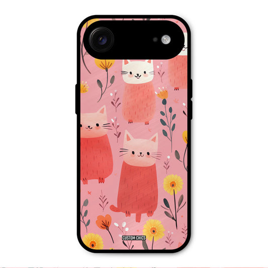 Floral Cat iPhone Air Mobile Back Cover - Aesthetic PrintShield Case