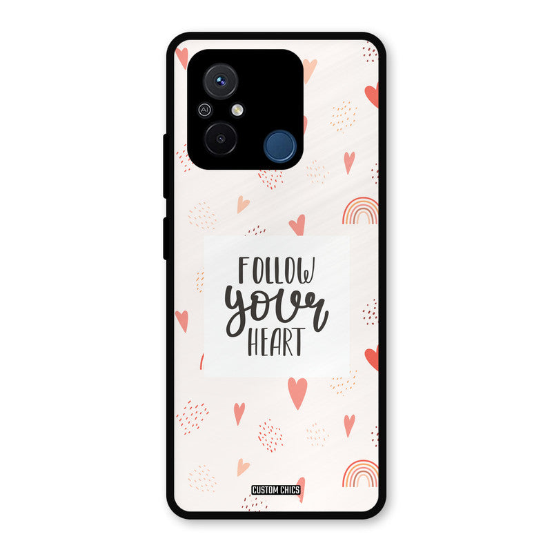 Follow Heart Redmi 12c Mobile Back Cover - Typography PrintShield Case
