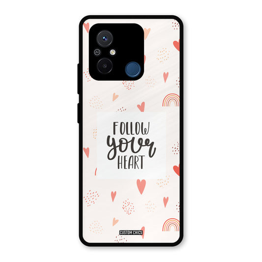 Follow Heart Redmi 12c Mobile Back Cover - Typography PrintShield Case