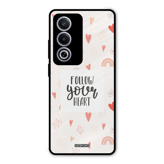 Follow Heart Oppo K12x Mobile Back Cover - Typography PrintShield Case