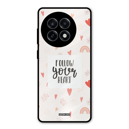 Follow Heart OnePlus 13R Mobile Back Cover - Typography PrintShield Case