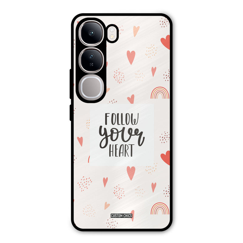 Follow Heart Vivo Y300 Mobile Back Cover - Typography PrintShield Case